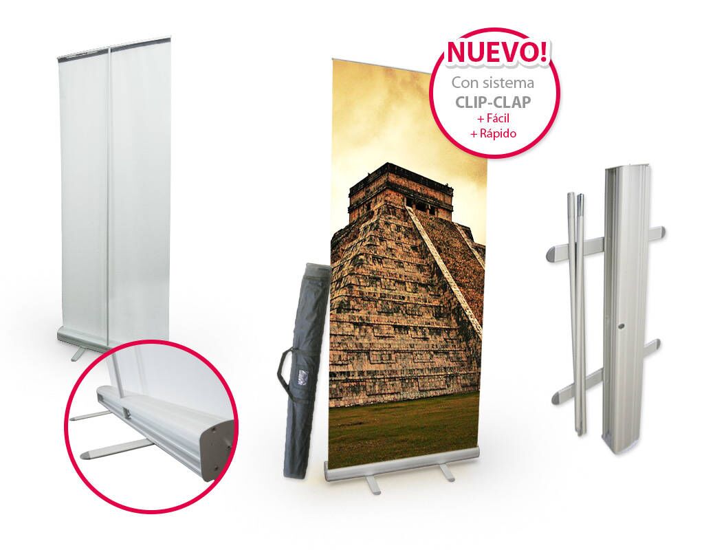Portabanner Roll Up - 85x200 - con Lona - NUEVO Iris Diseño Portabanner Roll Up - 85x200 - con Lona - NUEVO
